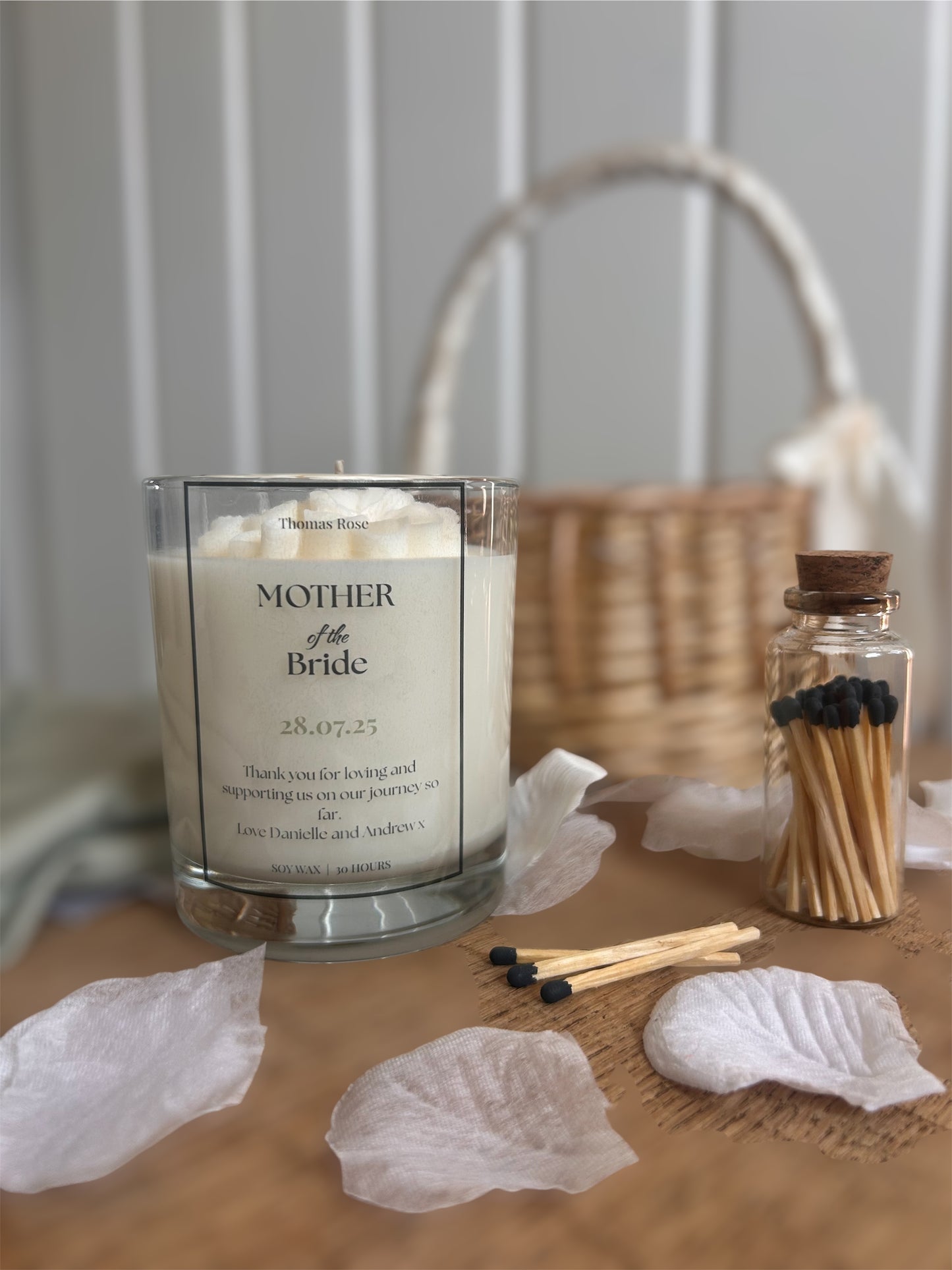 Personalised Mother Of Bride Candle