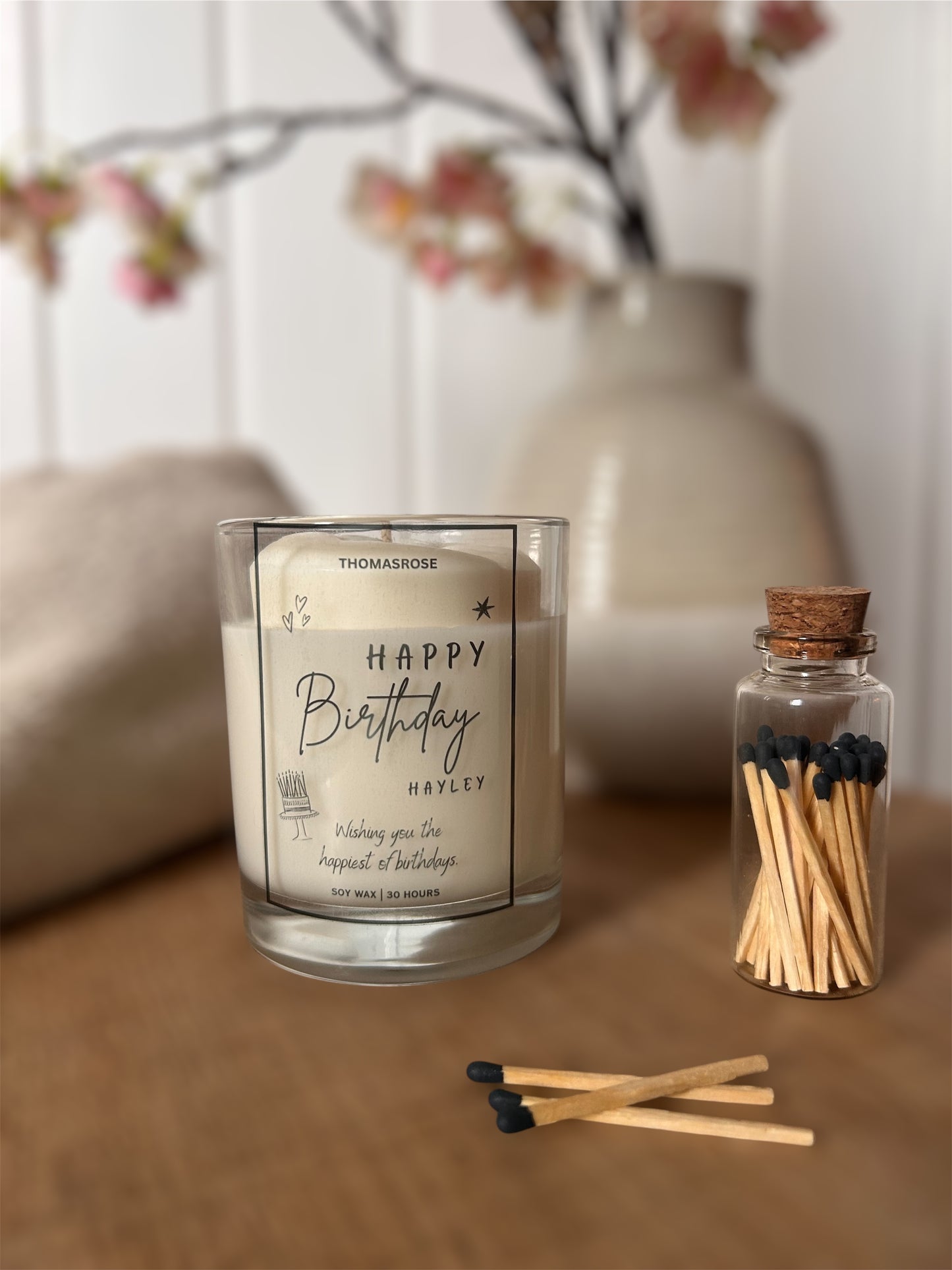 Personalised Happy Birthday Candle