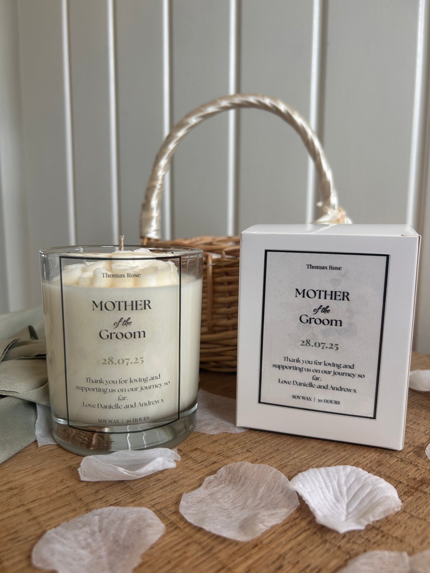 Personalised Mother of Groom Candle