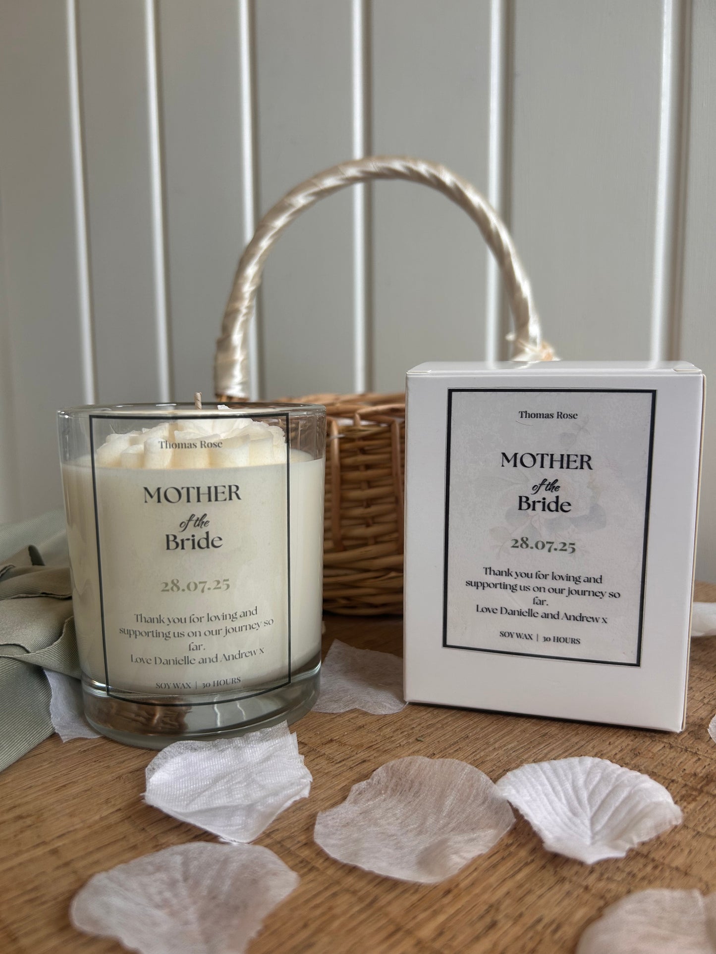 Personalised Mother Of Bride Candle