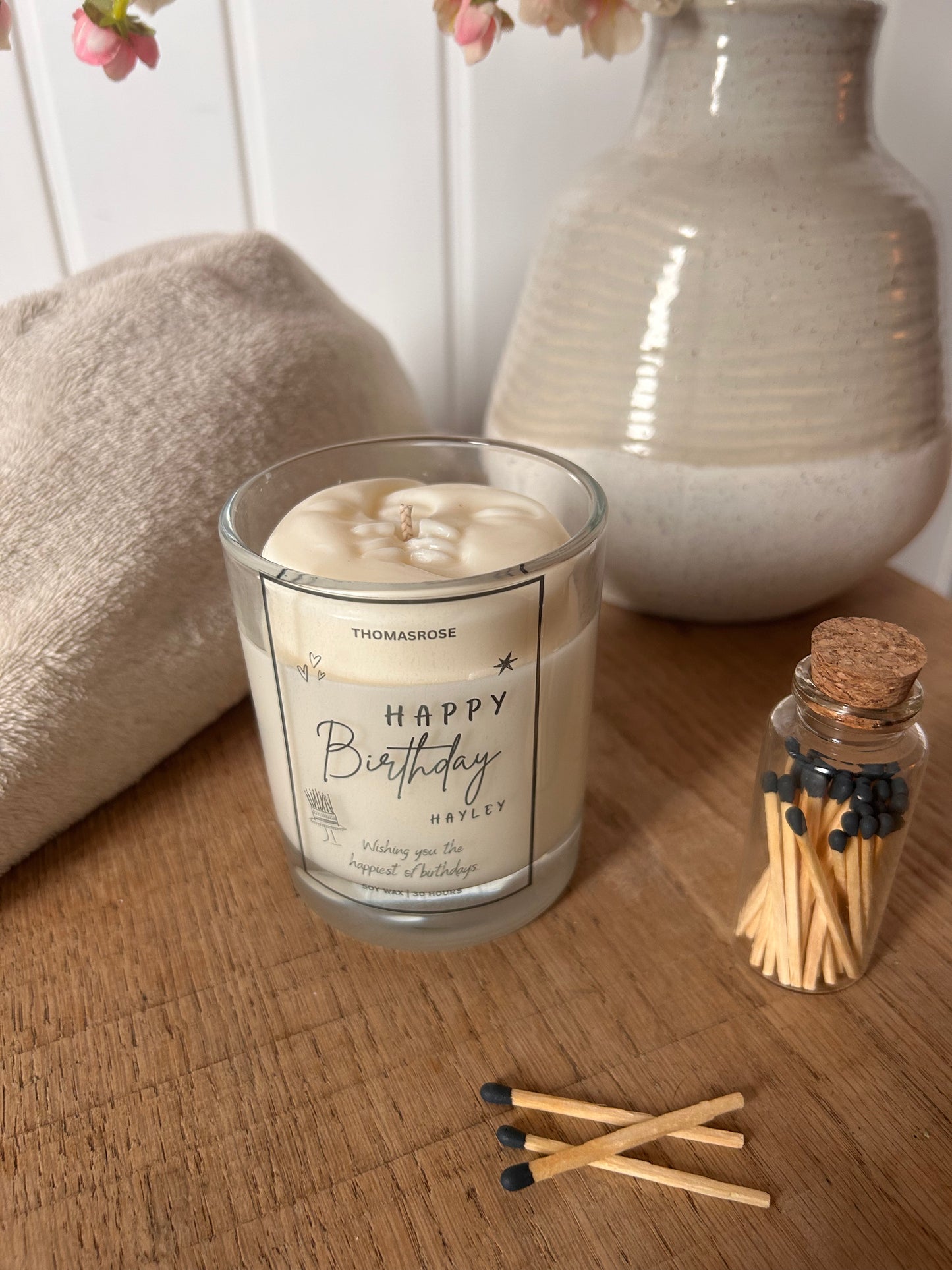 Personalised Happy Birthday Candle